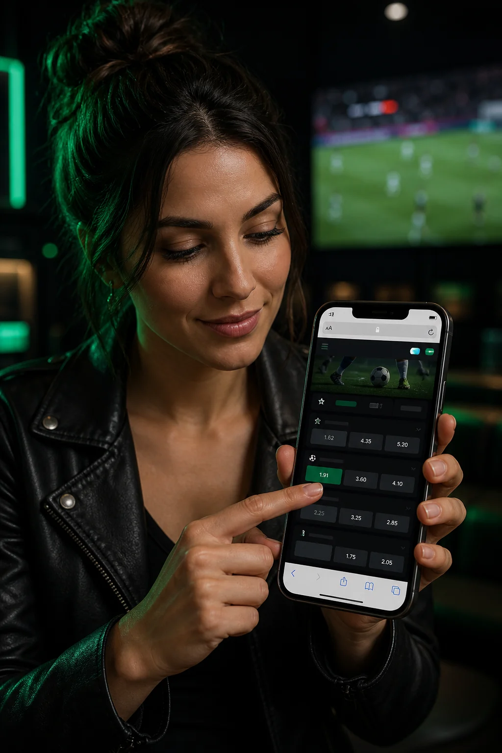 Il cliente utilizza il sito di scommesse sul browser del proprio cellulare
