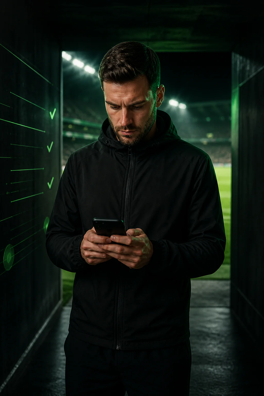 Un tifoso organizza una scommessa sportiva sul suo cellulare