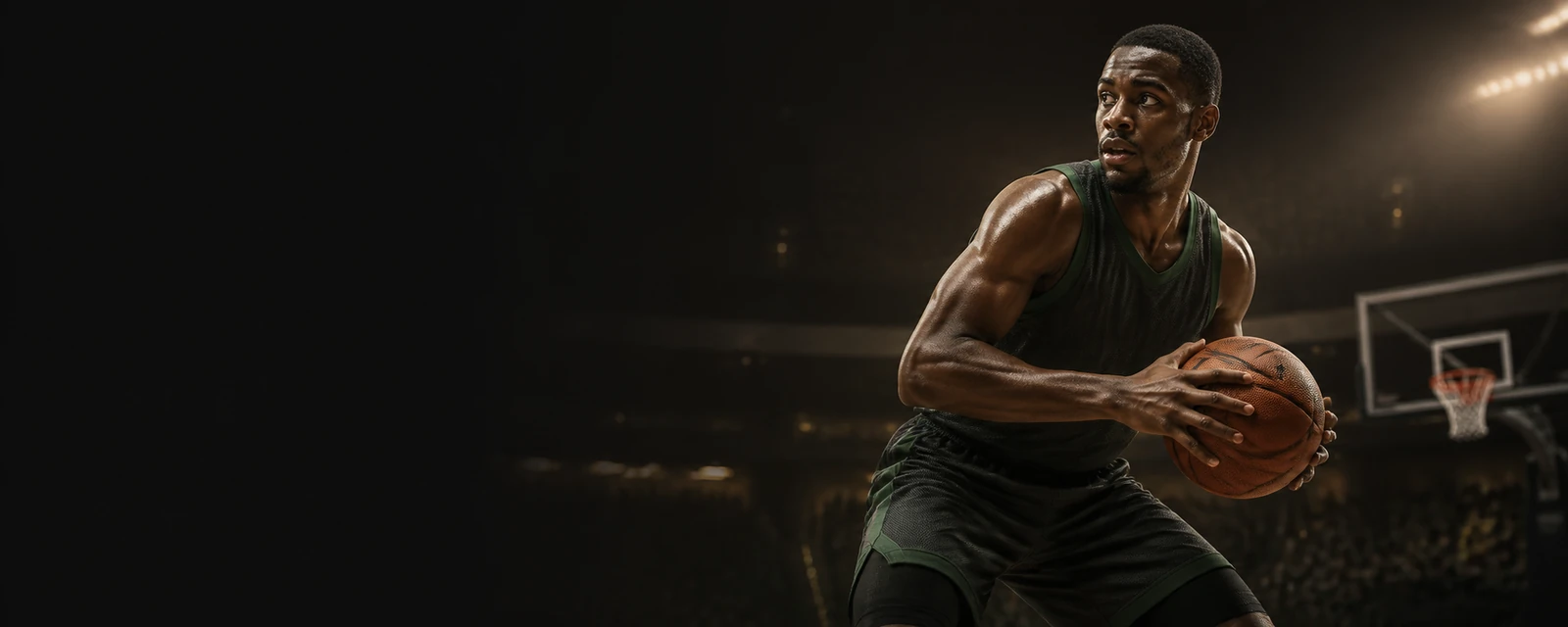 Giocatore di basket brasiliano durante una partita